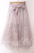 axes femme POETIQUE / バックフリルチュールスカート M ラベンダー O-25-10-30-1055-AX-SK-OW-OS
