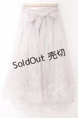 axes femme POETIQUE / バックフリルチュールスカート M ラベンダー O-25-10-30-1055-AX-SK-OW-OS