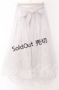 axes femme POETIQUE / バックフリルチュールスカート M ラベンダー O-25-10-30-1055-AX-SK-OW-OS