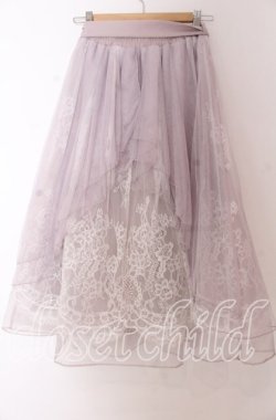 画像3: axes femme POETIQUE / バックフリルチュールスカート M ラベンダー O-25-10-30-1055-AX-SK-OW-OS