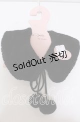 m petit by misako / AMポンポンツキエリ  クロ O-25-10-30-1060-LO-ZA-IG-OS