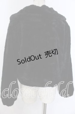 画像2: m petit by misako / クロミファーBZナガ　ファーブルゾン L クロ O-25-10-30-1061-LO-CO-IG-OS