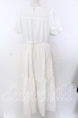 画像3: axes femme POETIQUE / ティアードロングワンピース  シロ O-25-10-30-1064-AX-OP-IG-OS