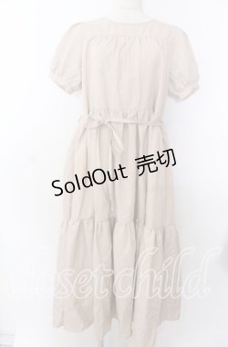 画像1: axes femme POETIQUE / ティアードロングワンピース  アイボリー O-25-10-30-1065-AX-OP-IG-OS