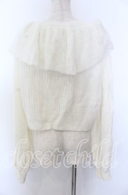 画像2: axes femme kawaii / フリル襟ショートニットカーデ  オフ O-25-10-30-1066-AX-TO-IG-OS