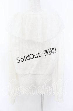 画像2: axes femme kawaii / フリル襟ショートニットカーデ  オフ O-25-10-30-1066-AX-TO-IG-OS