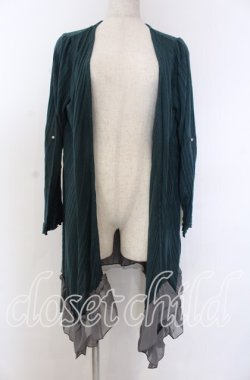 画像1: axes femme / バックシャントッパーカーデ M グリーン O-25-10-30-1067-AX-TO-IG-OS