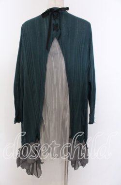 画像2: axes femme / バックシャントッパーカーデ M グリーン O-25-10-30-1067-AX-TO-IG-OS