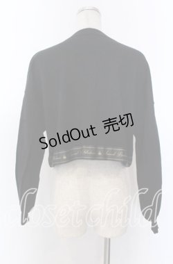 画像2: Amavel / Message Embroidery カーディガン  クロ O-25-10-30-1069-CA-TO-IG-OS