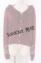 axes femme / レース襟フェザーニット F ワイン O-25-10-30-1070-AX-TO-IG-OS