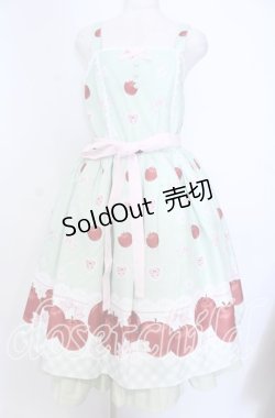 画像1: Chalmiere / スウィーティアップルジャンパースカート M グリーン O-25-10-30-1007-LO-OP-OW-OS