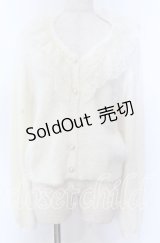 axes femme / レース襟フェザーニット F アイボリー O-25-10-30-1071-AX-TO-IG-OS