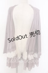 axes femme / レース切替トッパーカーデ M  O-25-10-30-1076-AX-TO-IG-ZT1103A