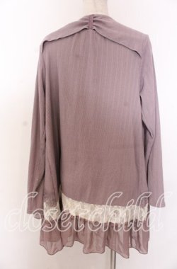 画像2: axes femme / レース切替トッパーカーデ M ピンク O-25-10-30-1076-AX-TO-IG-OS