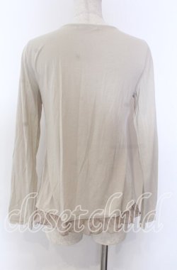 画像2: axes femme / レースアップカットソー M ベージュ O-25-10-30-1077-AX-TO-IG-OS