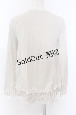 画像2: axes femme / レースアップカットソー M ベージュ O-25-10-30-1077-AX-TO-IG-OS