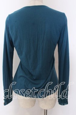 画像2: axes femme / フラワーレースカットソー M ターコイズ O-25-10-30-1078-AX-TO-IG-OS