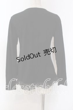 画像2: axes femme / レースアップカットソー  クロ O-25-10-30-1079-AX-TO-IG-OS