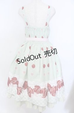 画像3: Chalmiere / スウィーティアップルジャンパースカート M グリーン O-25-10-30-1007-LO-OP-OW-OS