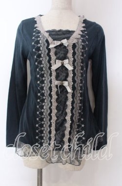 画像1: axes femme / 3つリボンカットソー M グリーン O-25-10-30-1081-AX-TO-IG-OS