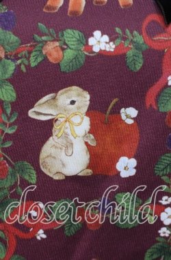 画像2: axes femme kawaii / 森のケーキ屋さん柄ワンピース M ワイン O-25-10-30-1001-AX-OP-OW-OS