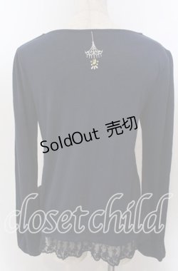 画像2: axes femme / シャンデリア刺繍カットソー M ネイビー O-25-10-30-1085-AX-TO-IG-OS