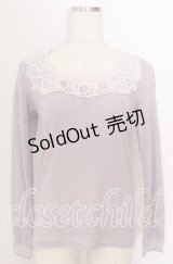 axes femme / スクエアレースお花付インナー M ラベンダー O-25-10-30-1088-AX-TO-IG-OS