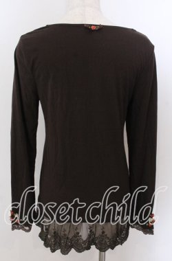 画像3: axes femme / 袖口ガーデンロングインナー M ブラウン O-25-10-30-1089-AX-TO-IG-OS