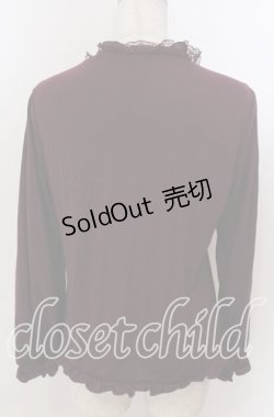 画像2: axes femme / フリルブラウス風カットプルオーバー M ワイン O-25-10-30-1090-AX-TO-IG-OS