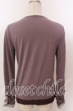 画像2: axes femme / チュールヨークカットソー  パープル O-25-10-30-1091-AX-TO-IG-OS