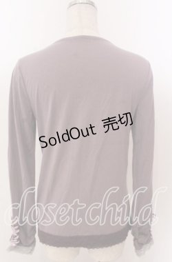 画像2: axes femme / チュールヨークカットソー  パープル O-25-10-30-1091-AX-TO-IG-OS