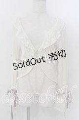 axes femme / ショート丈ニットボレロ  アイボリー O-25-10-30-1092-AX-TO-IG-OS