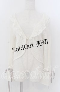 axes femme / ショート丈ニットボレロ  アイボリー O-25-10-30-1092-AX-TO-IG-OS