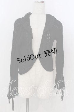 画像1: axes femme / ショート丈ニットボレロ  クロ O-25-10-30-1093-AX-TO-IG-OS