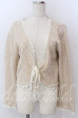 画像1: axes femme / スカラップレースボレロ M アイボリー O-25-10-30-1094-AX-TO-IG-OS