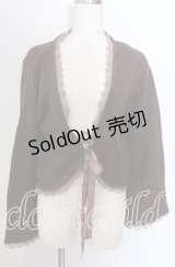 axes femme / スカラップレースボレロ M ブラウン O-25-10-30-1095-AX-TO-IG-OS