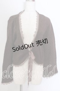 axes femme / スカラップレースボレロ M ブラウン O-25-10-30-1095-AX-TO-IG-OS