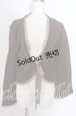 画像1: axes femme / スカラップレースボレロ M ブラウン O-25-10-30-1095-AX-TO-IG-OS