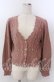 画像1: axes femme POETIQUE / パールデザインニットカーディガン M ピンク O-25-10-30-1099-AX-TO-IG-OS (1)