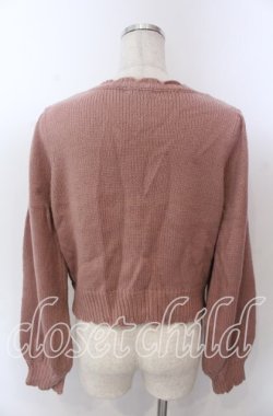 画像2: axes femme POETIQUE / パールデザインニットカーディガン M ピンク O-25-10-30-1099-AX-TO-IG-OS