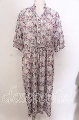 axes femme / 花柄5分袖ワンピース  オフ×ピンク系 O-25-10-30-1100-AX-OP-IG-ZT085