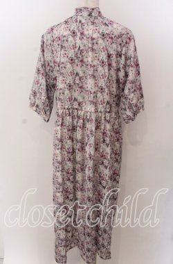 画像2: axes femme / 花柄5分袖ワンピース  オフ×ピンク系 O-25-10-30-1100-AX-OP-IG-OS