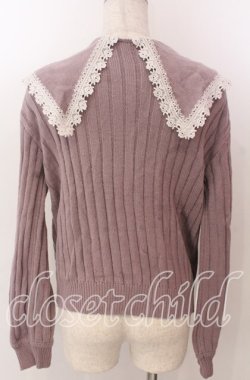 画像2: axes femme / ビッグ襟ニットカーデ M ピンク O-25-10-30-1102-AX-TO-IG-OS