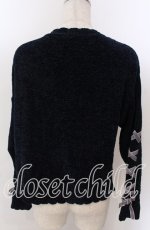 画像2: axes femme POETIQUE / モールショートカーディガン  ネイビー O-25-10-30-1105-AX-TO-IG-ZH (2)
