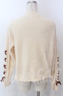 画像2: axes femme POETIQUE / モールショートカーディガン  アイボリー O-25-10-30-1106-AX-TO-IG-OS