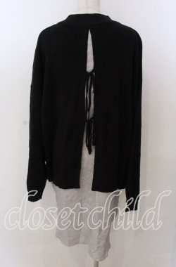 画像2: axes femme / シャツレイヤード風ニットトップス M クロ×グレー O-25-10-30-1108-AX-TO-IG-OS