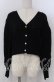 画像1: axes femme / 透かし編みふわふわニットカーディガン F クロ O-25-10-30-1109-AX-TO-IG-OS (1)
