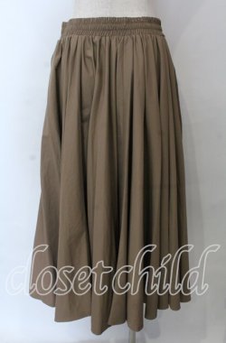 画像2: axes femme / フレアーロングスカート  ブラウン O-25-10-30-1112-AX-SK-IG-OS