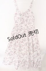 axes femme / ビッグリボン×ローズジャンパースカート【mobility限定商品】 M ピンク O-25-10-30-1015-AX-OP-OW-OS