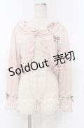 axes femme / リボン刺繍レースフリルボレロ F ピンク O-25-10-30-1018-AX-TO-OW-OS